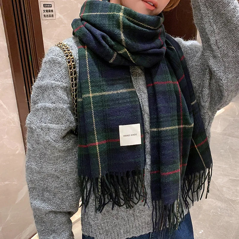 Damen Schal Winterschal Stola Schlauchschal Halstuch Wollschal Strickschal Loop