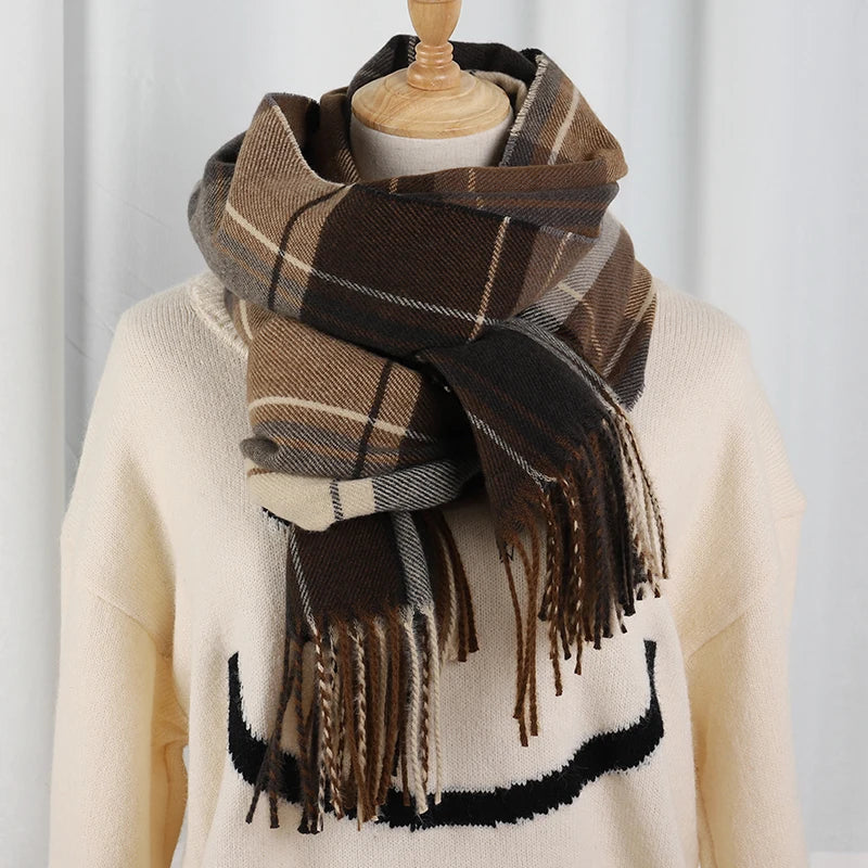 Damen Schal Winterschal Stola Schlauchschal Halstuch Wollschal Strickschal Loop