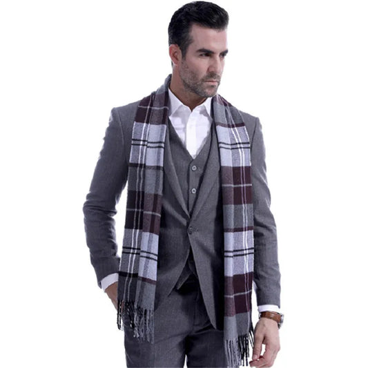 Herren Schal Winterschal Stola Schlauchschal Halstuch Wollschal Strickschal Loop