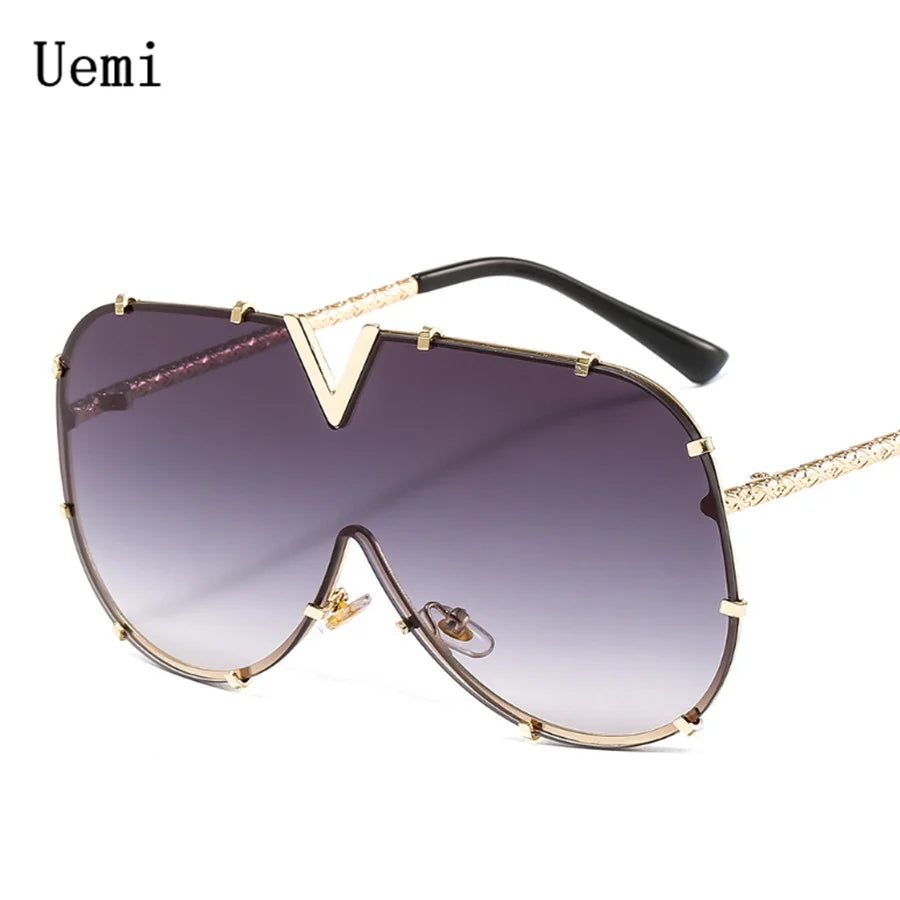 Damen Sonnenbrille Designer Luxus Brille Quadratische Gläser Vintage UV400