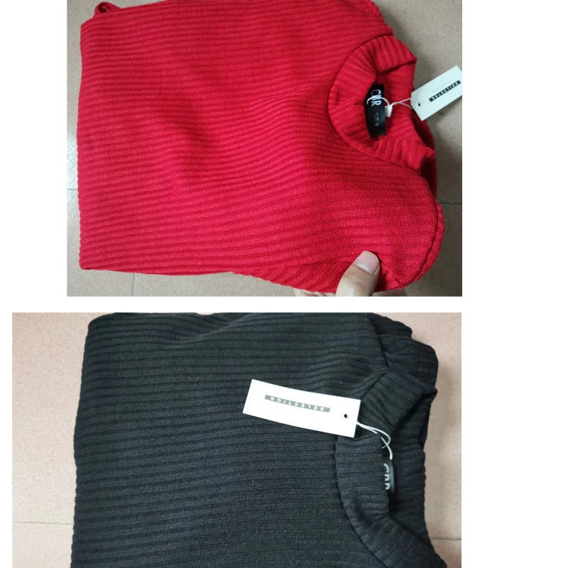 2-teiliges Damen Outfit Winter Warm geripptes Strick Oberteil Pulli Hose Leggins