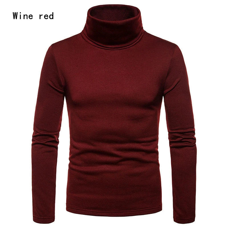 Herren Rollkragen Pullover Sweatshirt Pulli Zipper Sweater Shirt Langarmshirt