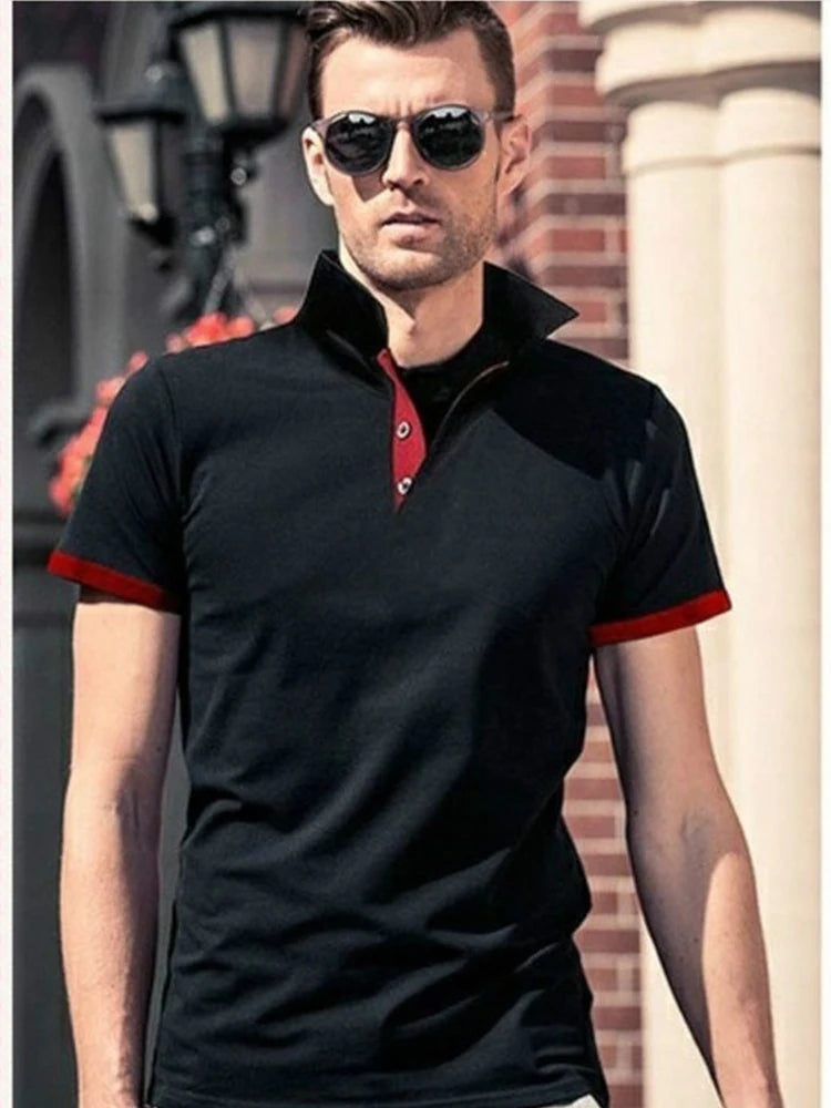 Herren Poloshirt POLO Shirt T-Shirt Kurzarm Zipper Hemd Fashion Polohemd Top NEU