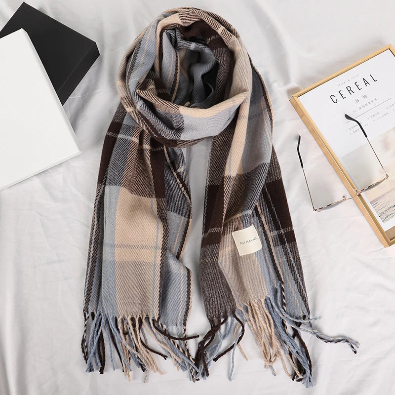 Damen Schal Winterschal Stola Schlauchschal Halstuch Wollschal Strickschal Loop