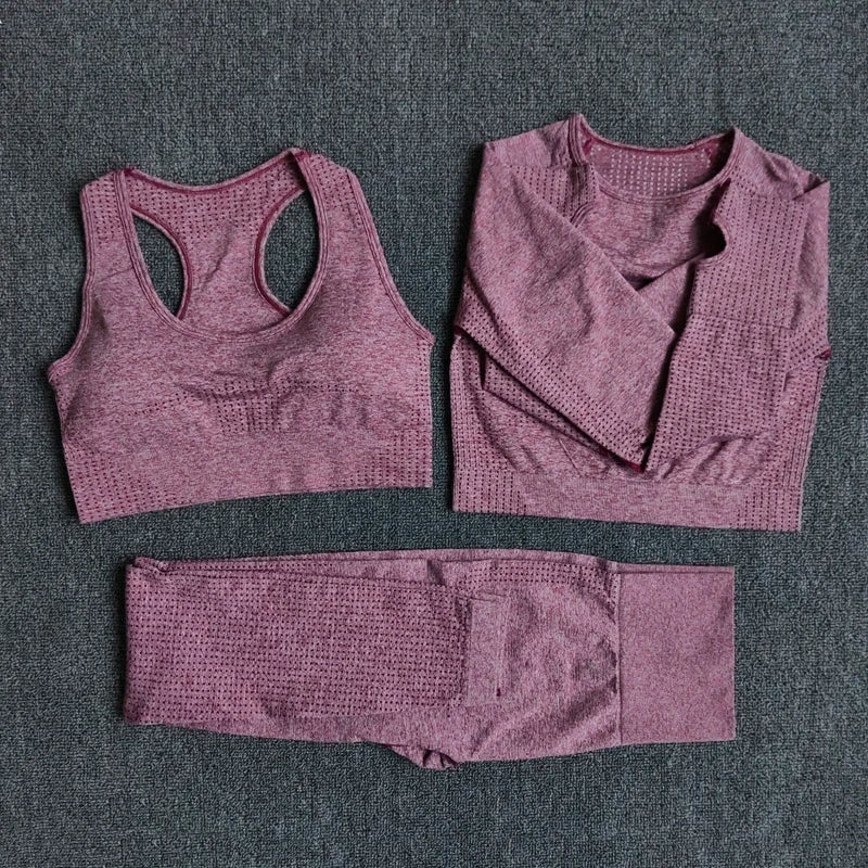 5 Stk Damen Leggings Push Up Stretch Leggins Yoga Fitness Hose Sport BH Set Top