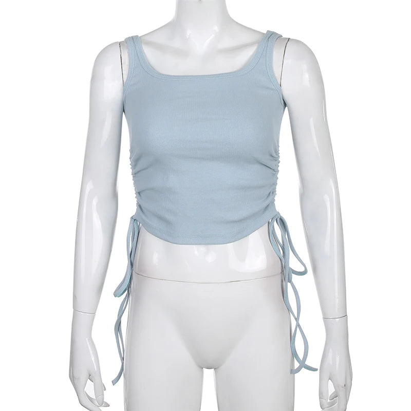 Damen Top Ärmellose Neckholder-Top Tank Top Shirt Trägertop Oberteil Blusen