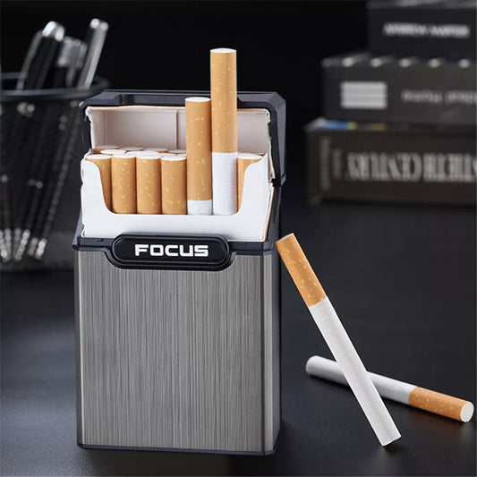 Zigarettenetui Etui 20 Zigaretten Dose Metall Box Mini Kunst Leder