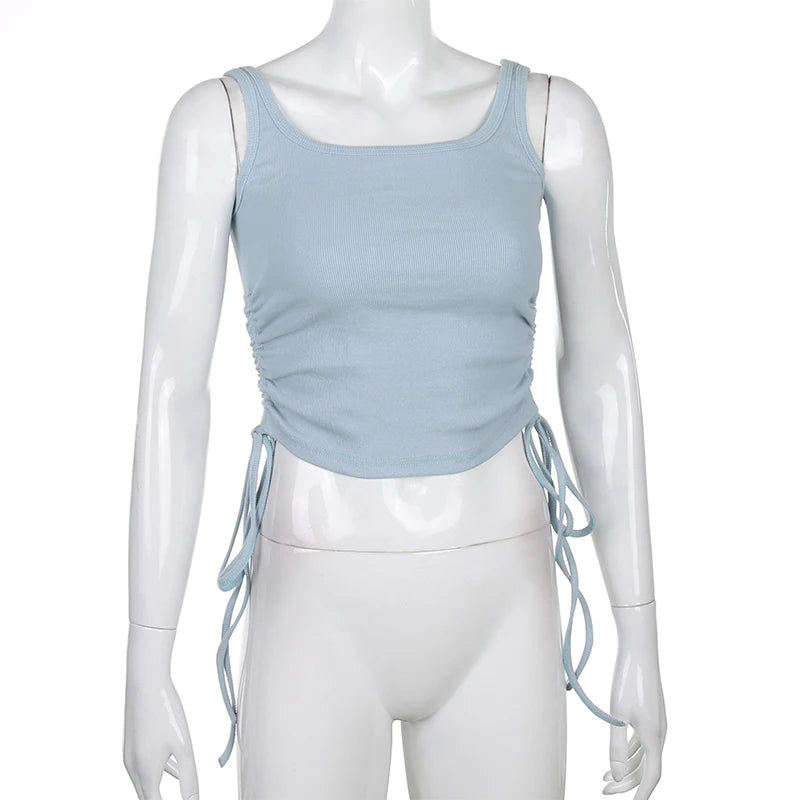 Damen Top Ärmellose Neckholder-Top Tank Top Shirt Trägertop Oberteil Blusen