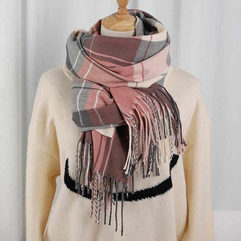 Damen Schal Winterschal Stola Schlauchschal Halstuch Wollschal Strickschal Loop