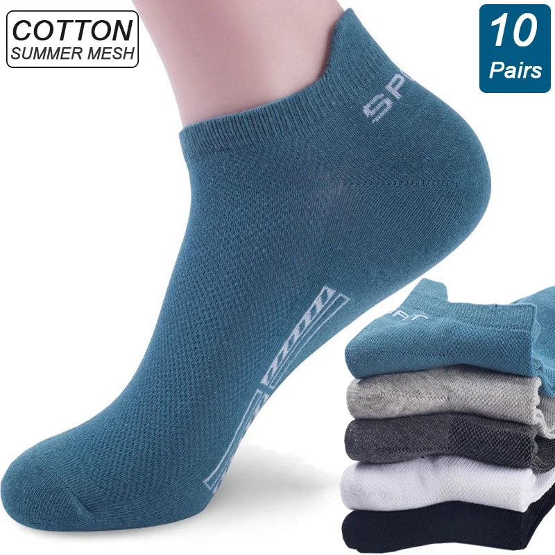 10 Paar Sneakers Socken Herren Damen Sport Freizeit Kurzsocken Füßlinge Gr 38–46