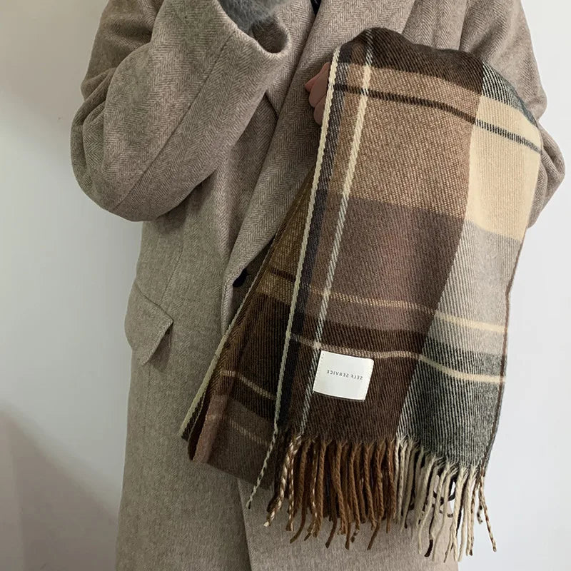 Damen Schal Winterschal Stola Schlauchschal Halstuch Wollschal Strickschal Loop