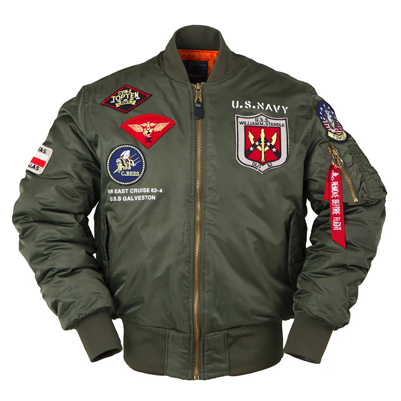 MA-1 Bomber Jacke Fliegerjacke Baseball Pilotenjacke Baseballjacke Top Gun