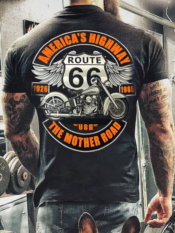 Herren Fashion Vintage Biker 3D T-Shirt Rundhals Unisex Sommer Streetwear