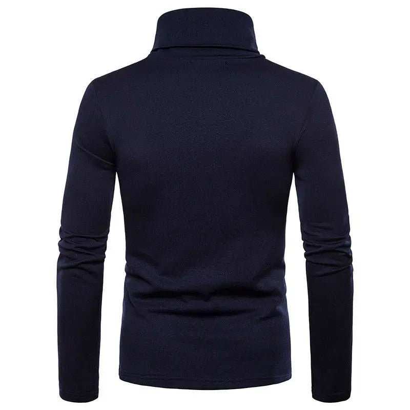 Herren Rollkragen Pullover Sweatshirt Pulli Zipper Sweater Shirt Langarmshirt
