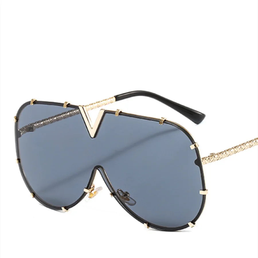Damen Sonnenbrille Designer Luxus Brille Quadratische Gläser Vintage UV400