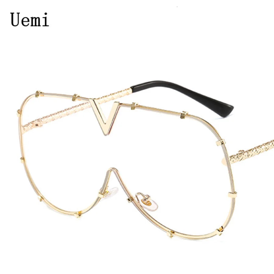 Damen Sonnenbrille Designer Luxus Brille Quadratische Gläser Vintage UV400