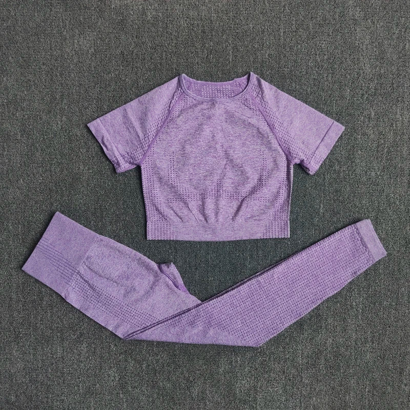 5 Stk Damen Leggings Push Up Stretch Leggins Yoga Fitness Hose Sport BH Set Top