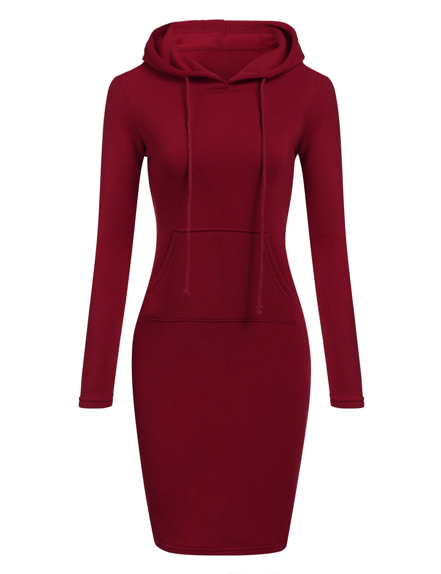 Kapuzenpullover Sweatshirt Pulloverkleid Hoodie Pulli Tunika Damen Sportkleid