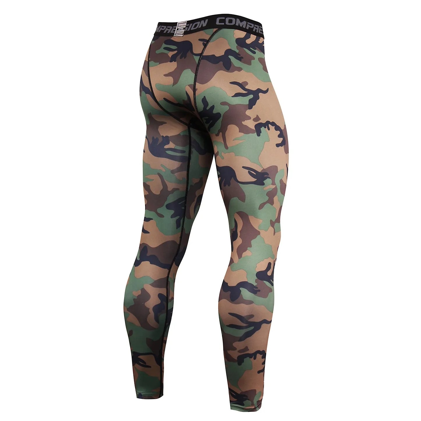 Pantaloni a Compressione da Uomo Leggings Calcio Corsa Palestra Leggins Calza