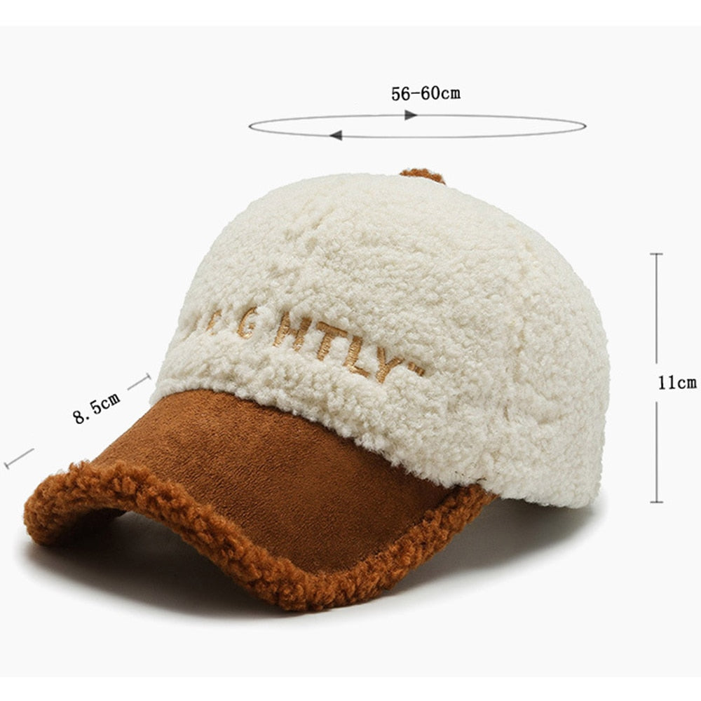 Warme Baseball Cap Damen Wintermütze Teddy Mütze Kappe Hut Unisex