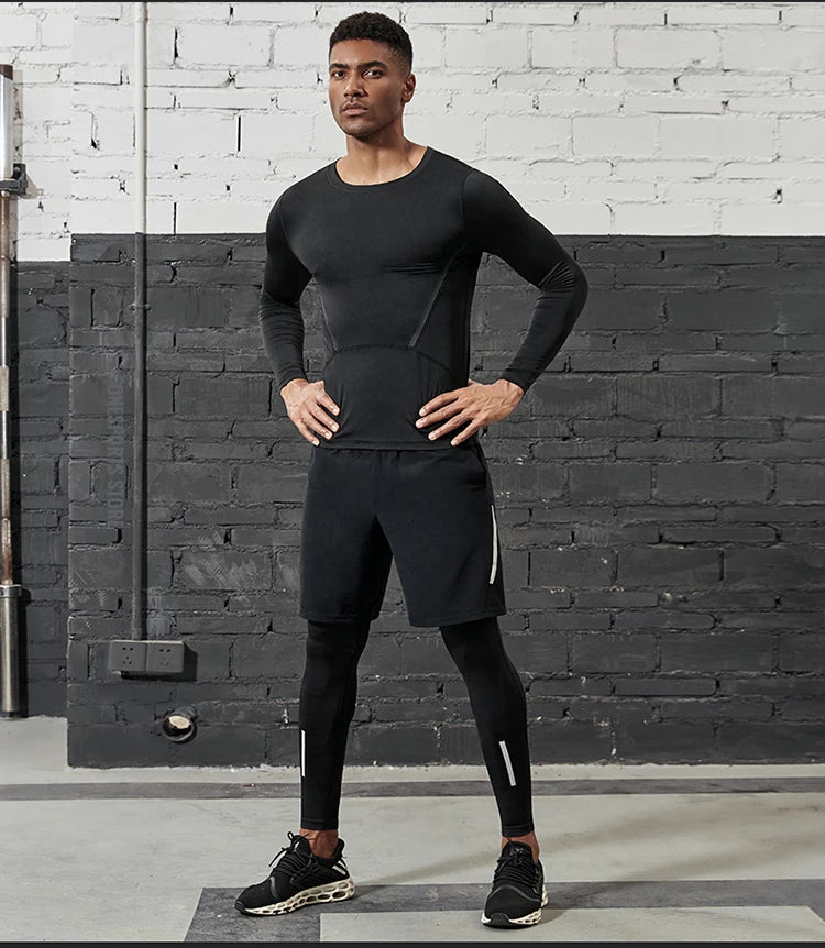 Herren Leggings Sporthose Jogginghose Trainingshose Lauf Hose Kompressionshose
