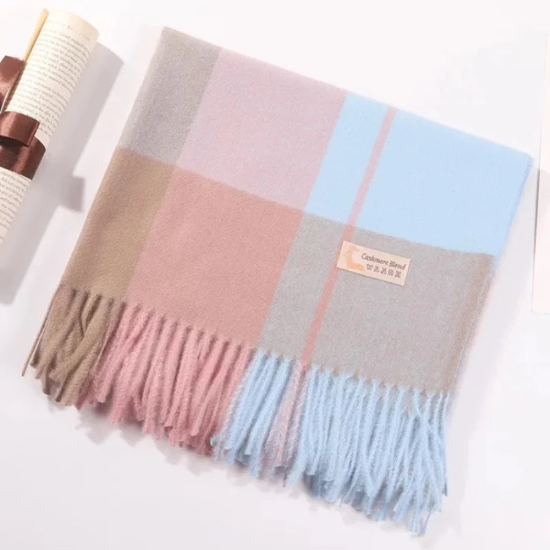 Damen Schal Winterschal Stola Schlauchschal Halstuch Wollschal Strickschal Loop