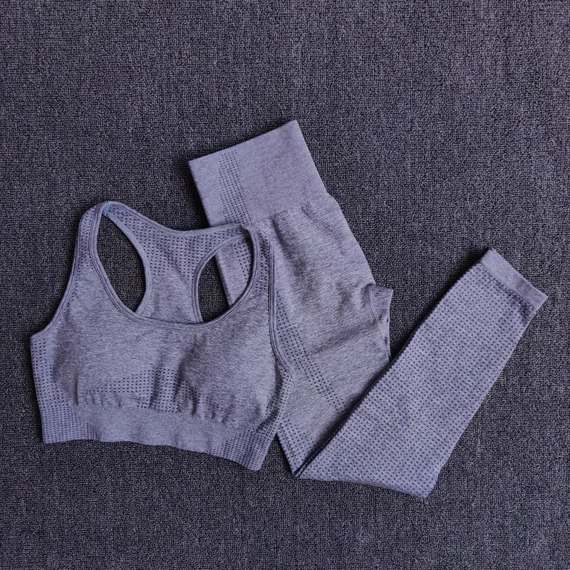 5 Stk Damen Leggings Push Up Stretch Leggins Yoga Fitness Hose Sport BH Set Top
