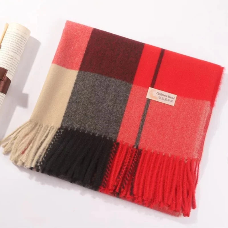 Damen Schal Winterschal Stola Schlauchschal Halstuch Wollschal Strickschal Loop