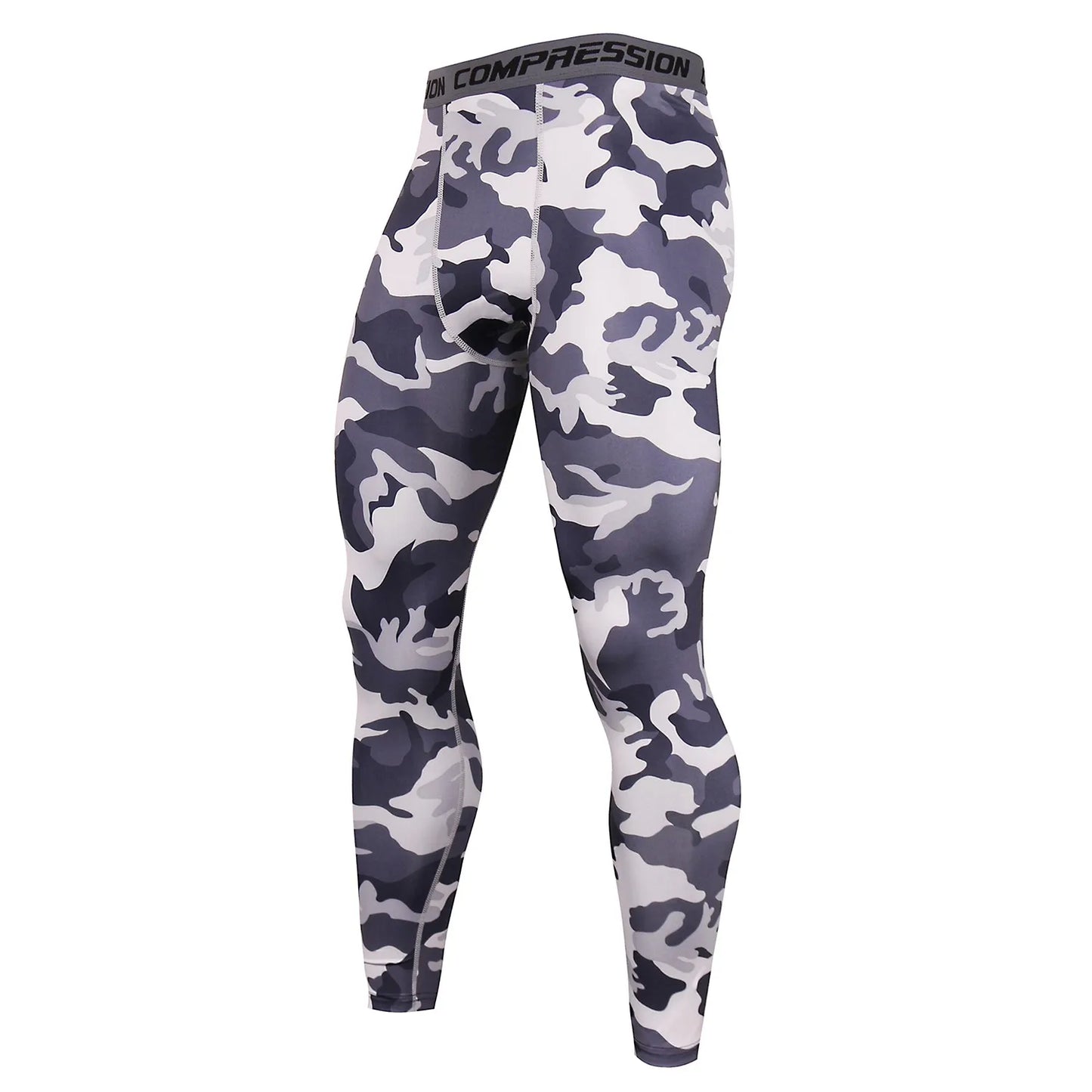 Pantaloni a Compressione da Uomo Leggings Calcio Corsa Palestra Leggins Calza