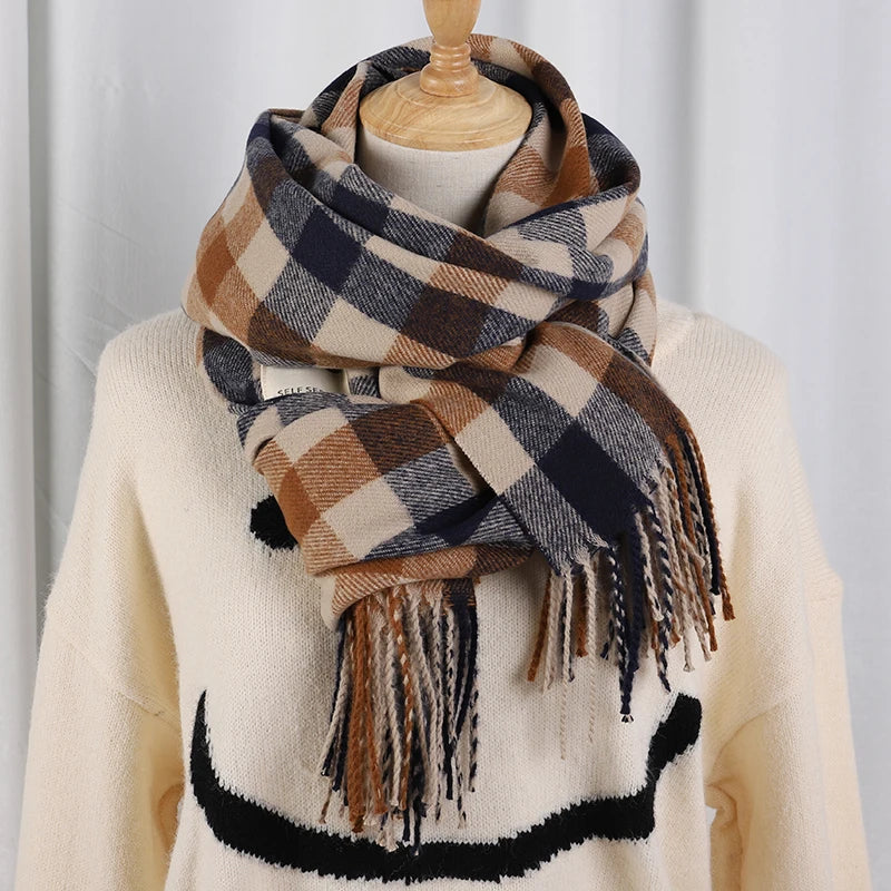 Damen Schal Winterschal Stola Schlauchschal Halstuch Wollschal Strickschal Loop