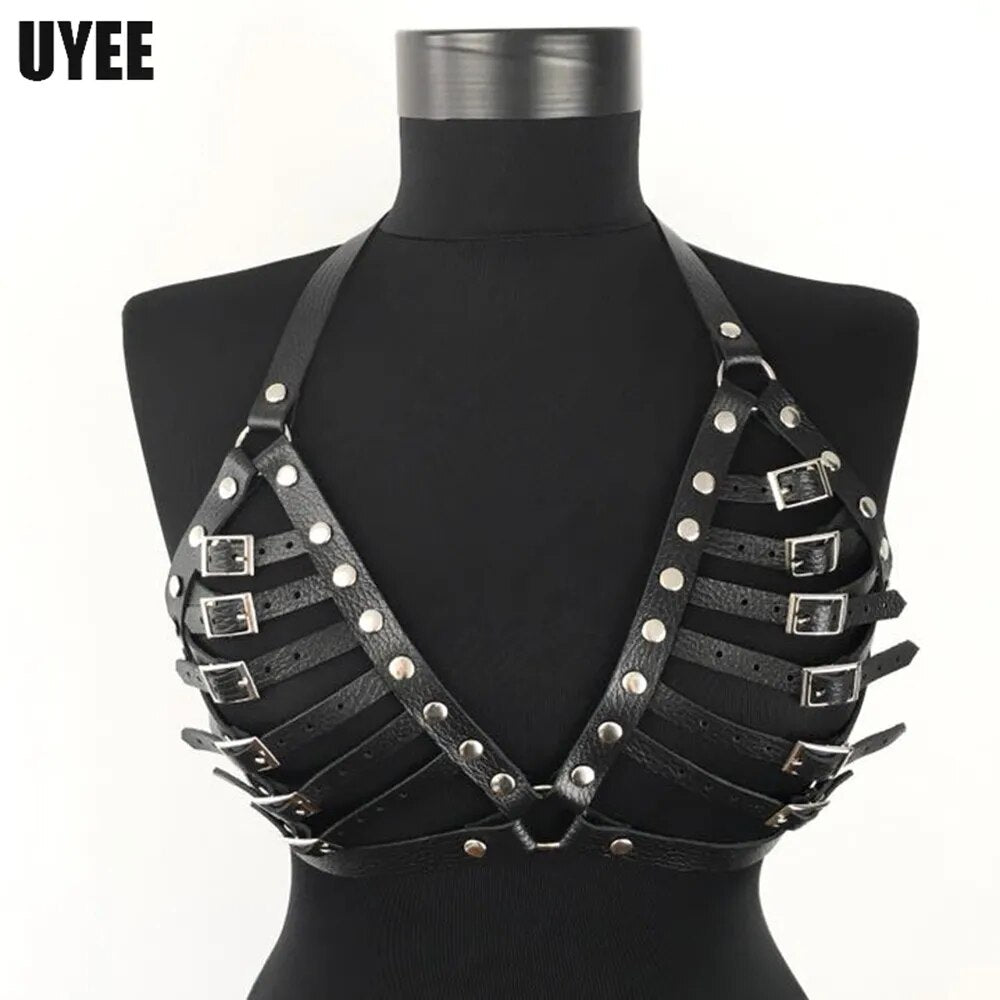 Sexy Harness Kette BH Gürtel Toys Punk Goth Frauen Bdsm Bondage Dessous