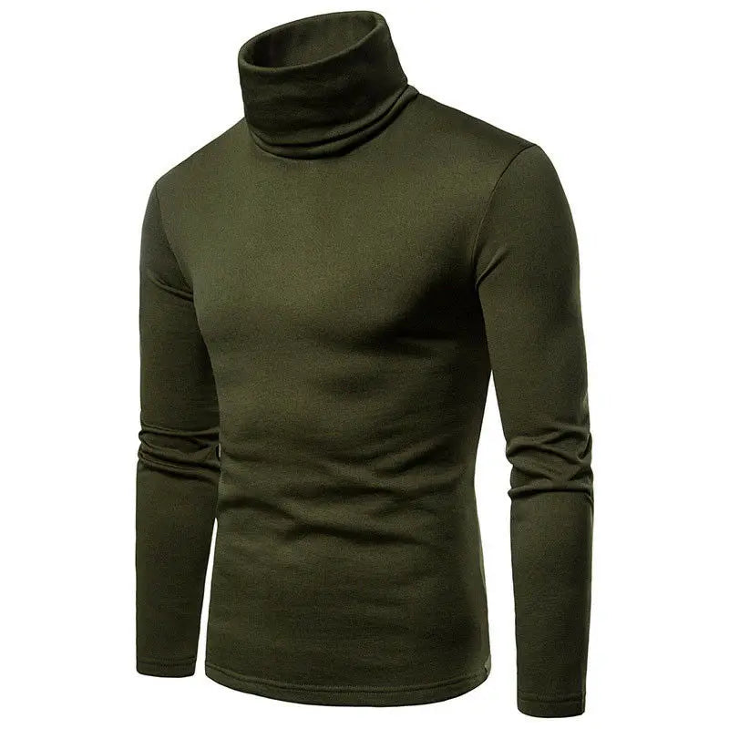 Herren Rollkragen Pullover Sweatshirt Pulli Zipper Sweater Shirt Langarmshirt