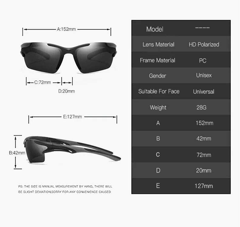Fahrradbrille Polarisiert Sportbrille Sonnenbrille Brille UV400 7 Farbe