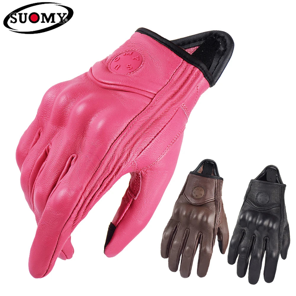 Motorradhandschuhe mit Knöchelprotektor Herren Motorrad Handschuhe Touchscreen