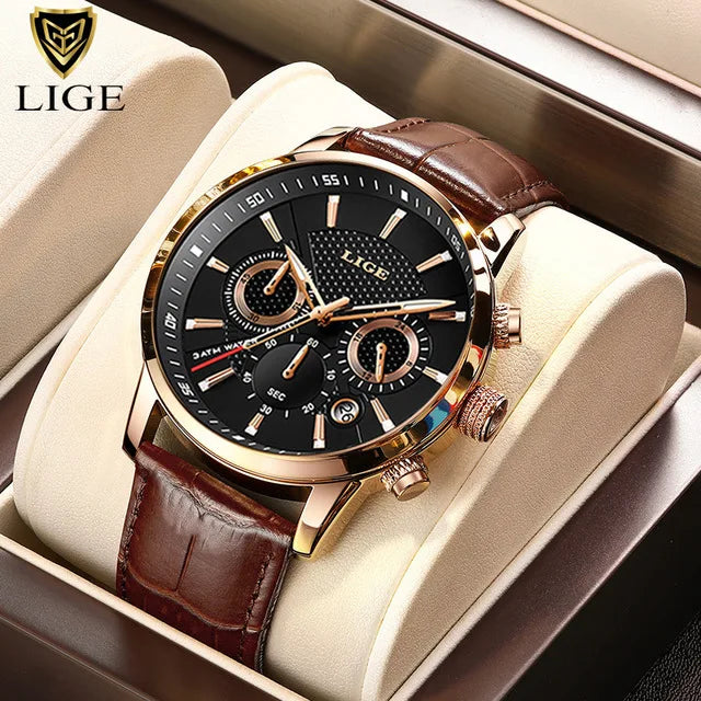 Herren Armbanduhr Digital Uhr Silber Edelstahl LED Quarzuhr Luxus Chronograph