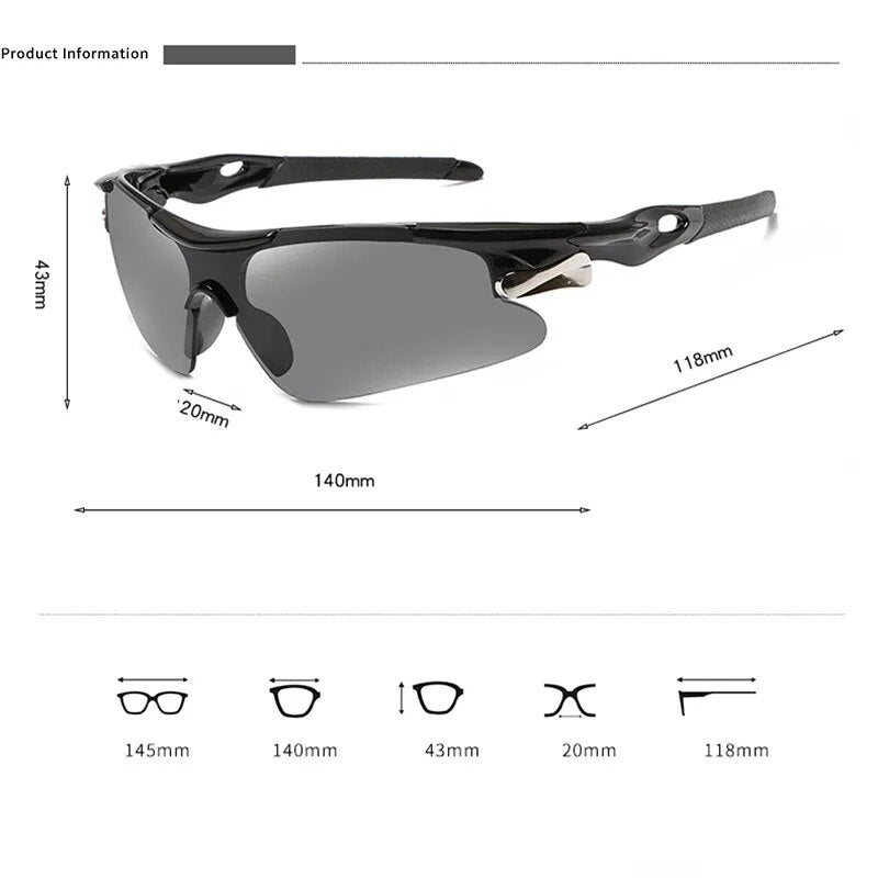 Fahrradbrille Polarisiert Sportbrille Sonnenbrille Brille UV400 7 Farbe