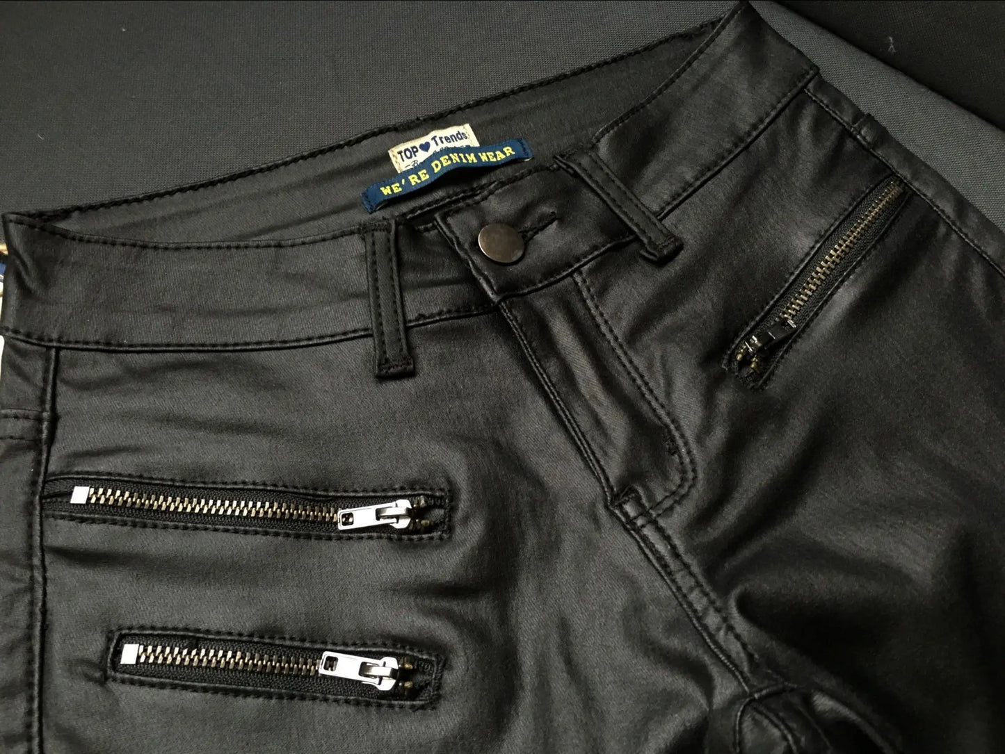 Sexy Leggins Donna Pantaloni Collant in Lattice Lucido Gothic Punk Night Club