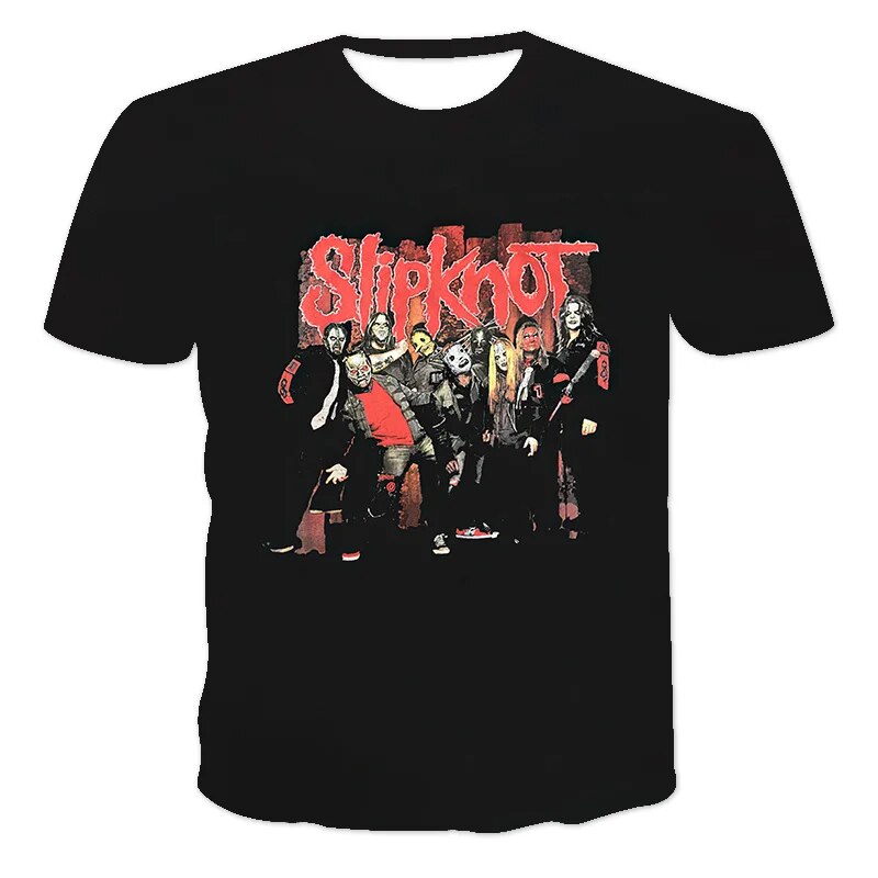 Fashion Herren Rock Band 3D T-Shirt Rundhals Unisex Sommer Streetwear