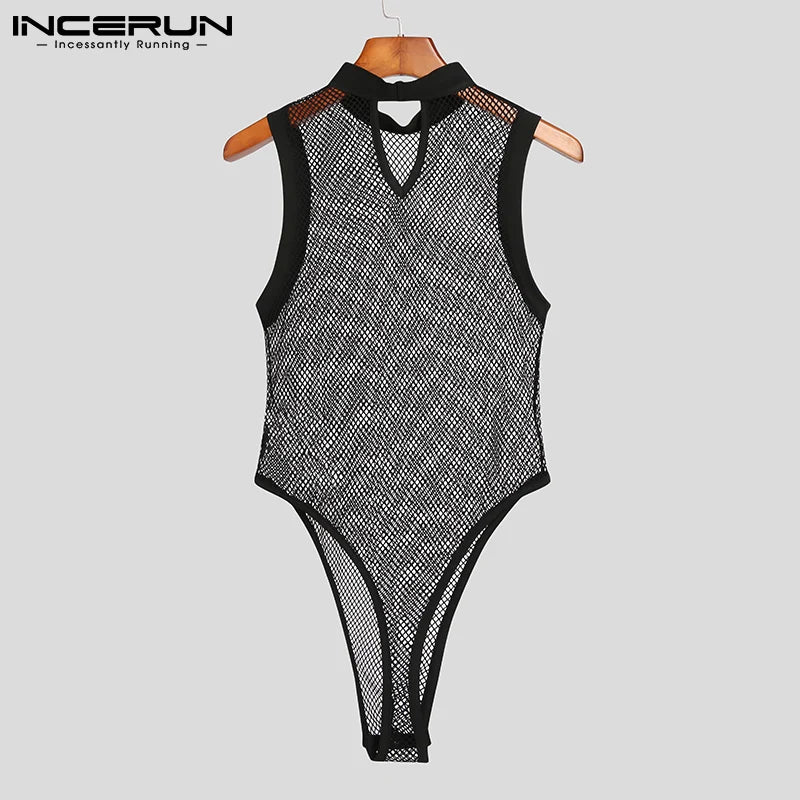 Fetisch Fashion Männer Sexy Bodysuits Herren Body Shirts Hemd Transparent Club