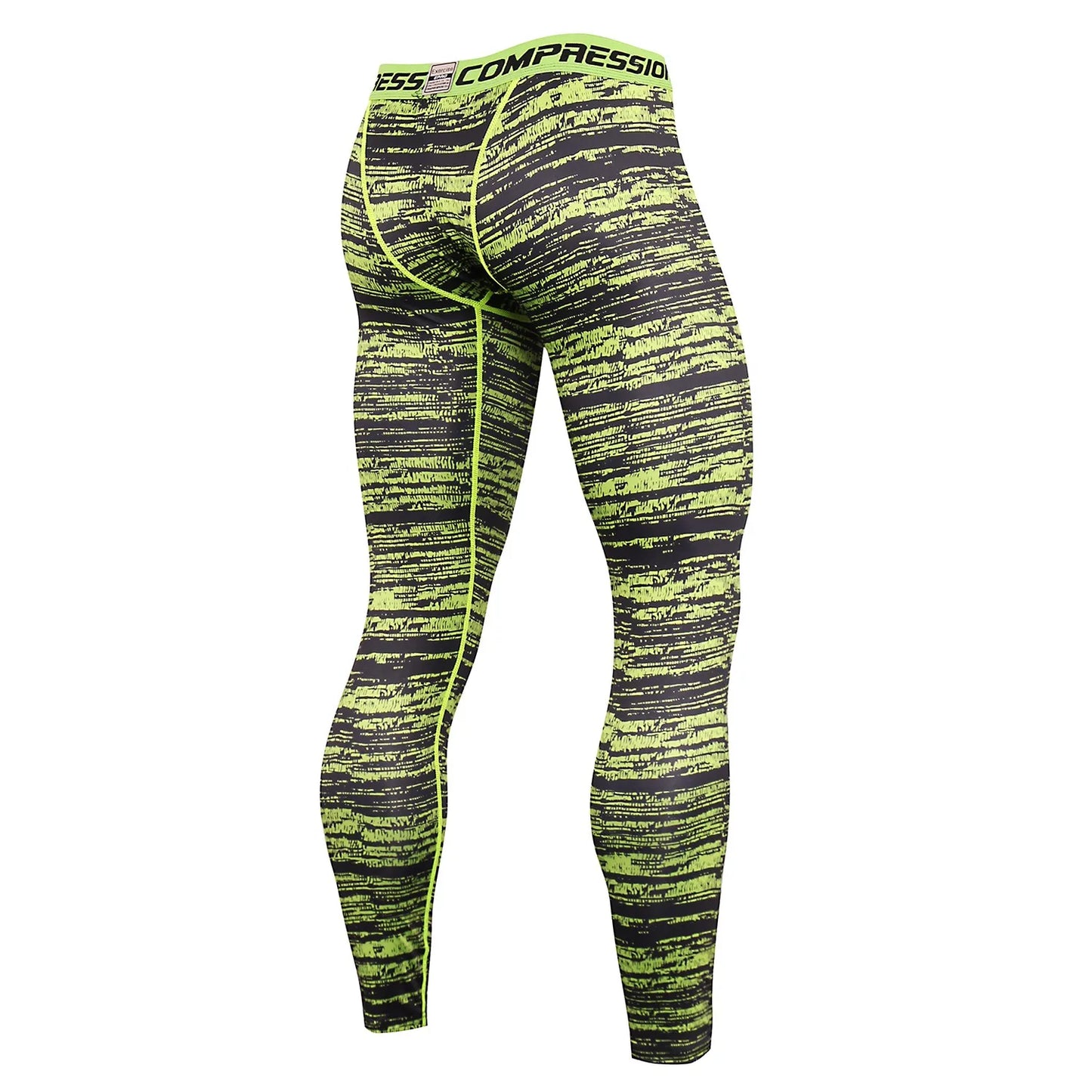 Pantaloni a Compressione da Uomo Leggings Calcio Corsa Palestra Leggins Calza
