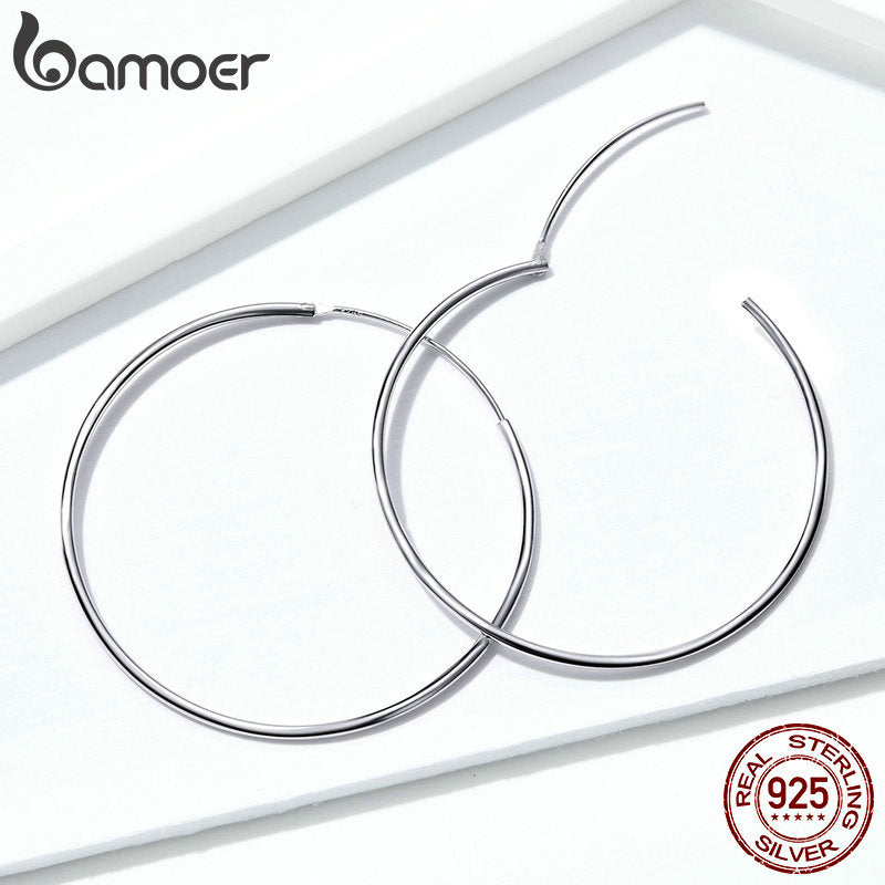 1 Paar Creolen aus 925 Sterling Silber Ohrringe Ohrschmuck Ohrstecker