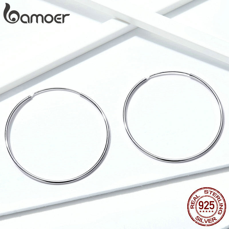 1 Paar Creolen aus 925 Sterling Silber Ohrringe Ohrschmuck Ohrstecker
