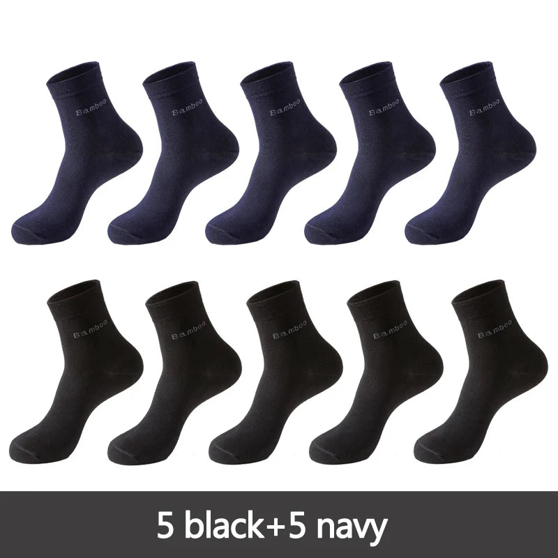 10 Paar Herren Business Socken aus Bambusfaser Atmungsaktives Größe 38-45