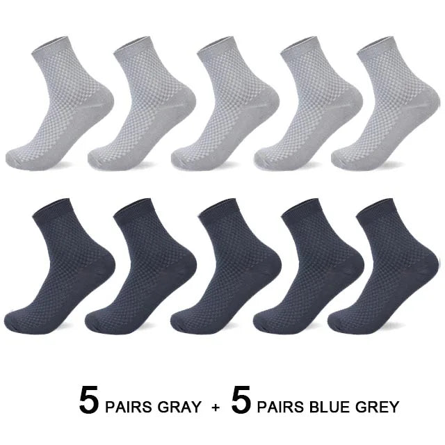 10 Paar Herren Business Socken aus Bambusfaser Atmungsaktives Größe 38-45