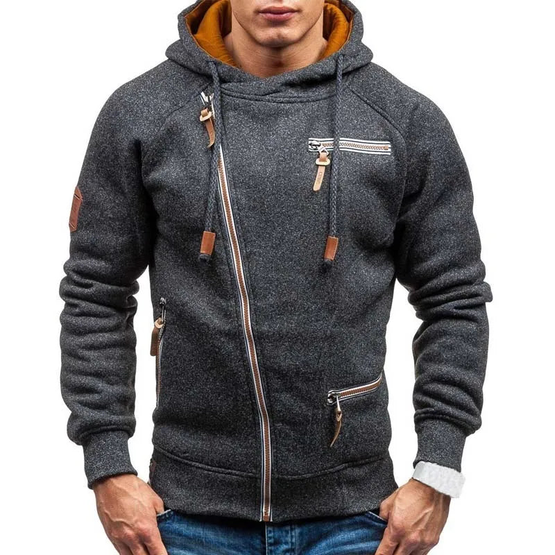 Herren Zipper Kapuzenpullover Sweatjacke Pullover Hoodie Sweatshirt Pulli