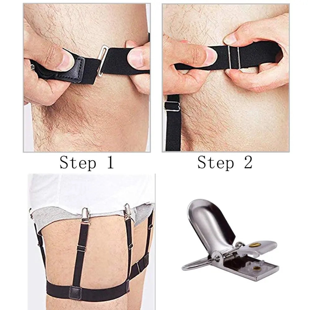 Verstellbarer Hemd halter Hosenträger Bein Hosenträger Hemdhalter