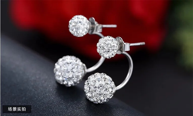 1 Paar Ohrstecker aus 925 sterling Silber Ohrringe Ohrschmuck Zirkonia Creolen