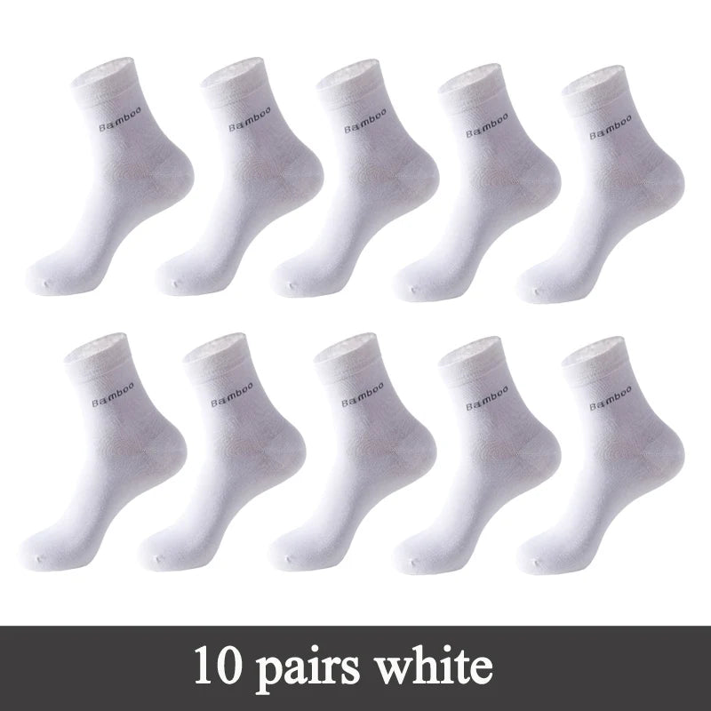 10 Paar Herren Business Socken aus Bambusfaser Atmungsaktives Größe 38-45