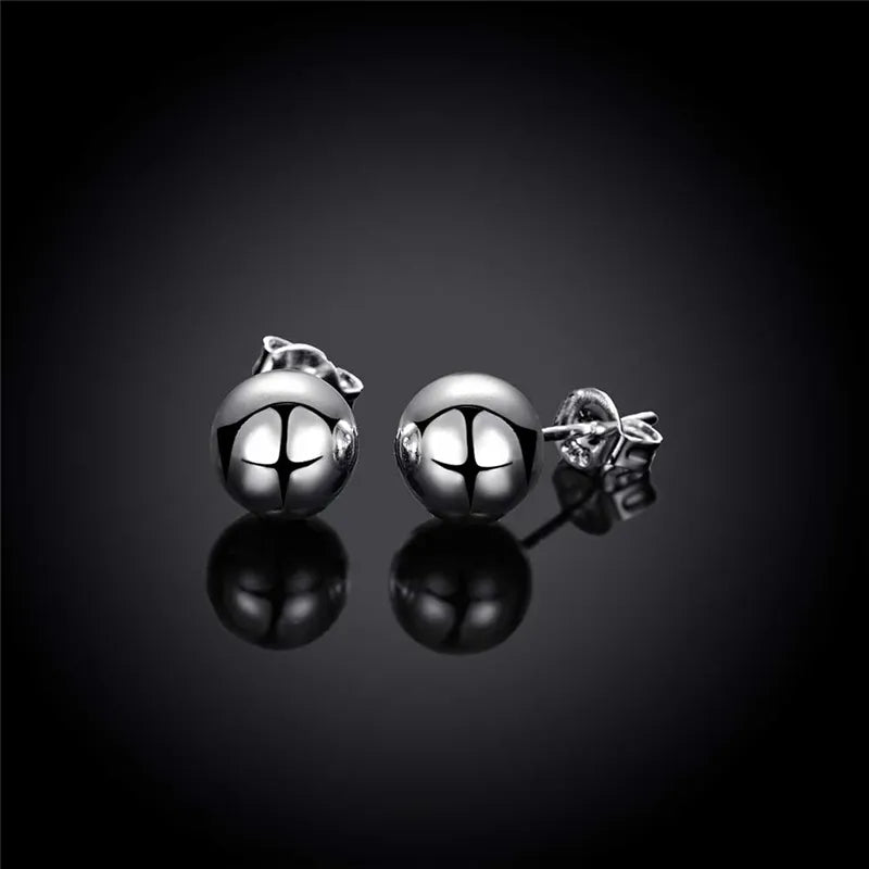 1 Paar Ohrstecker aus 925 sterling Silber Ohrringe Ohrschmuck Zirkonia Creolen