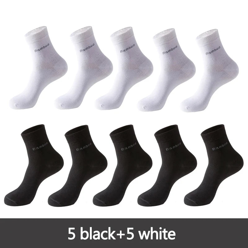 10 Paar Herren Business Socken aus Bambusfaser Atmungsaktives Größe 38-45